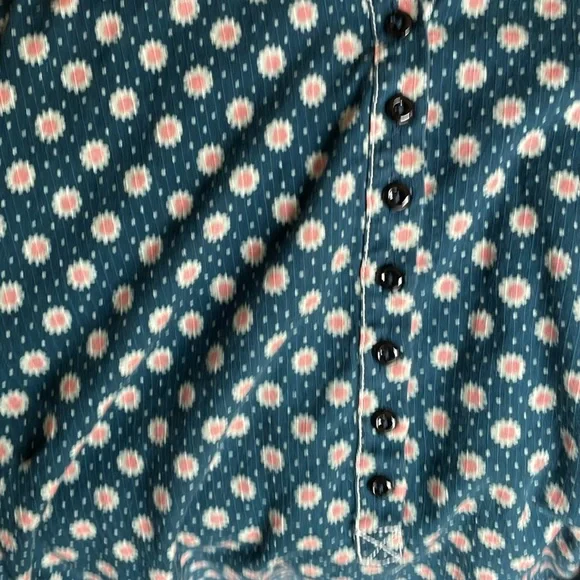 Pilcro double puff-sleeve blouse (large) - Picture 3 of 7